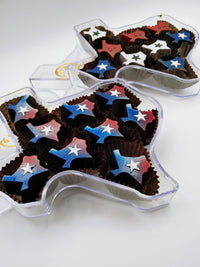 Red, White & Blue Texas-shaped Truffles