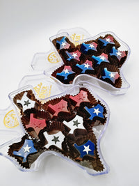 Red, White & Blue Texas-shaped Truffles