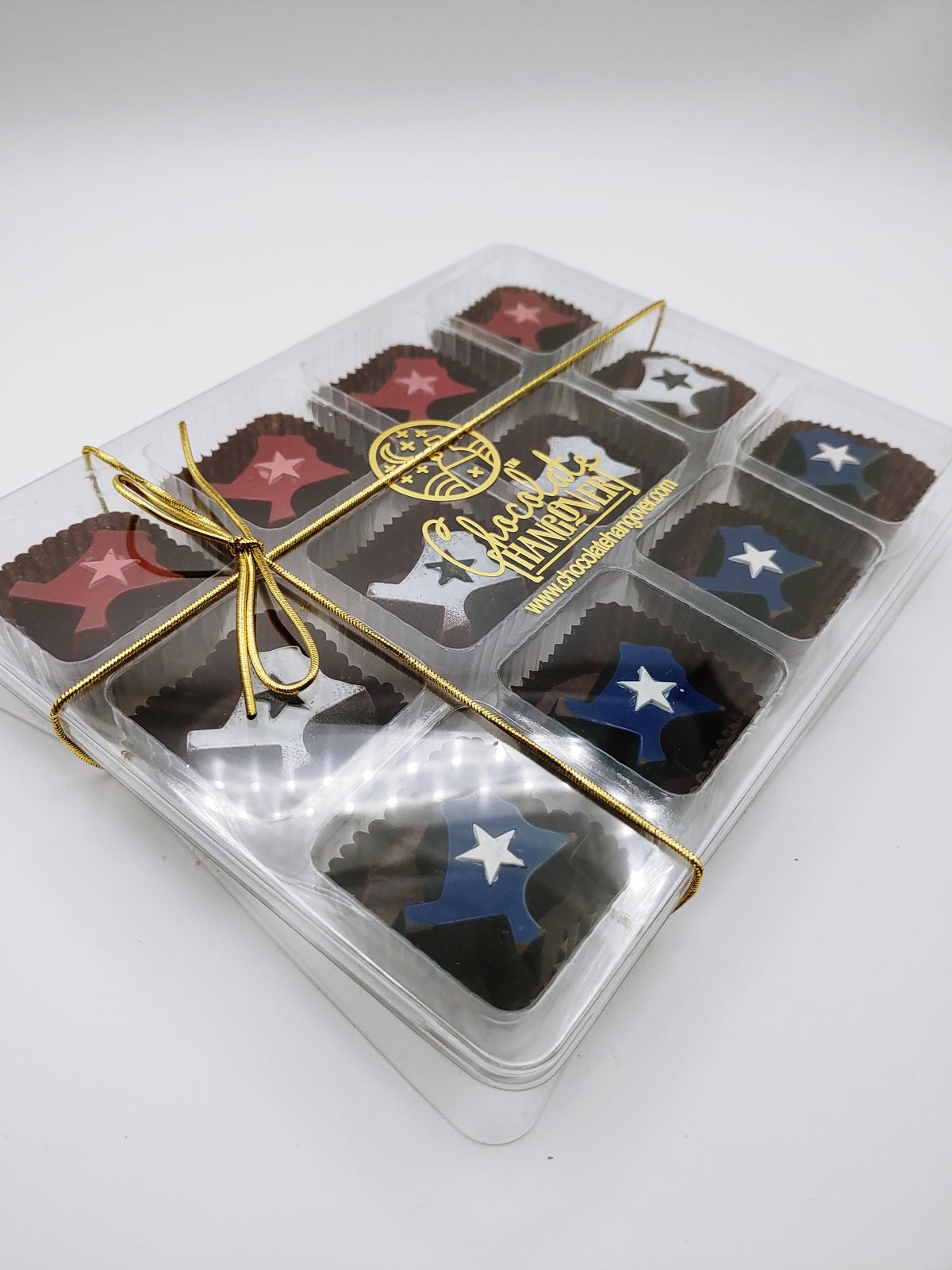 Red, White & Blue Texas-shaped Truffles